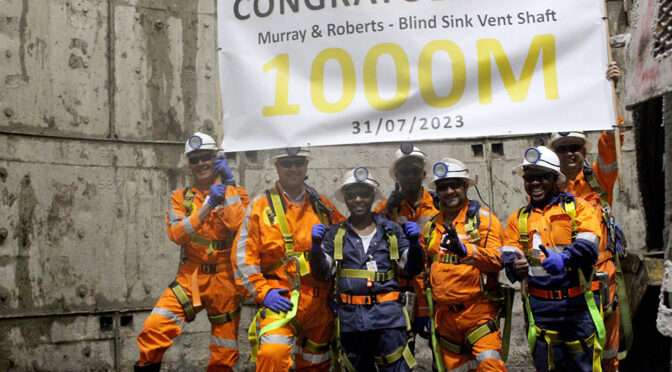 MURRAY & ROBERTS CEMENTATION REACHES MONUMENTAL MILESTONE ON PMC VENT SHAFT