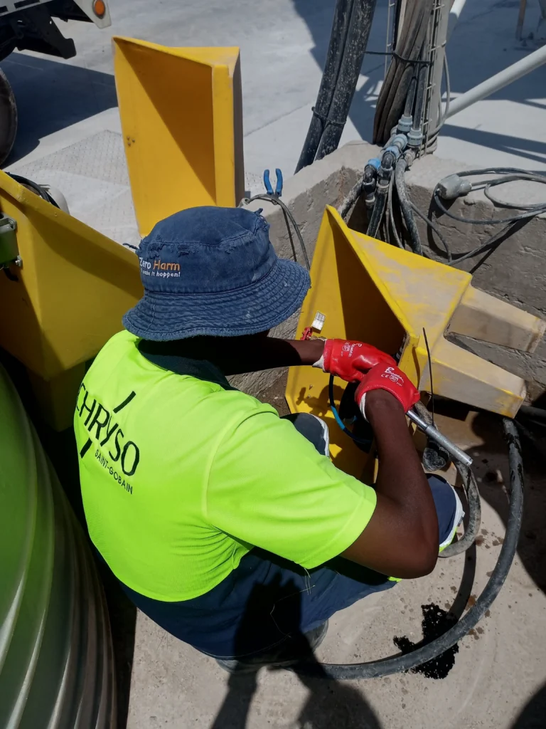 Fast practical on-site support from Chryso Southern Africa helps minimise disruption, reduce downtime and maintain production continuity.