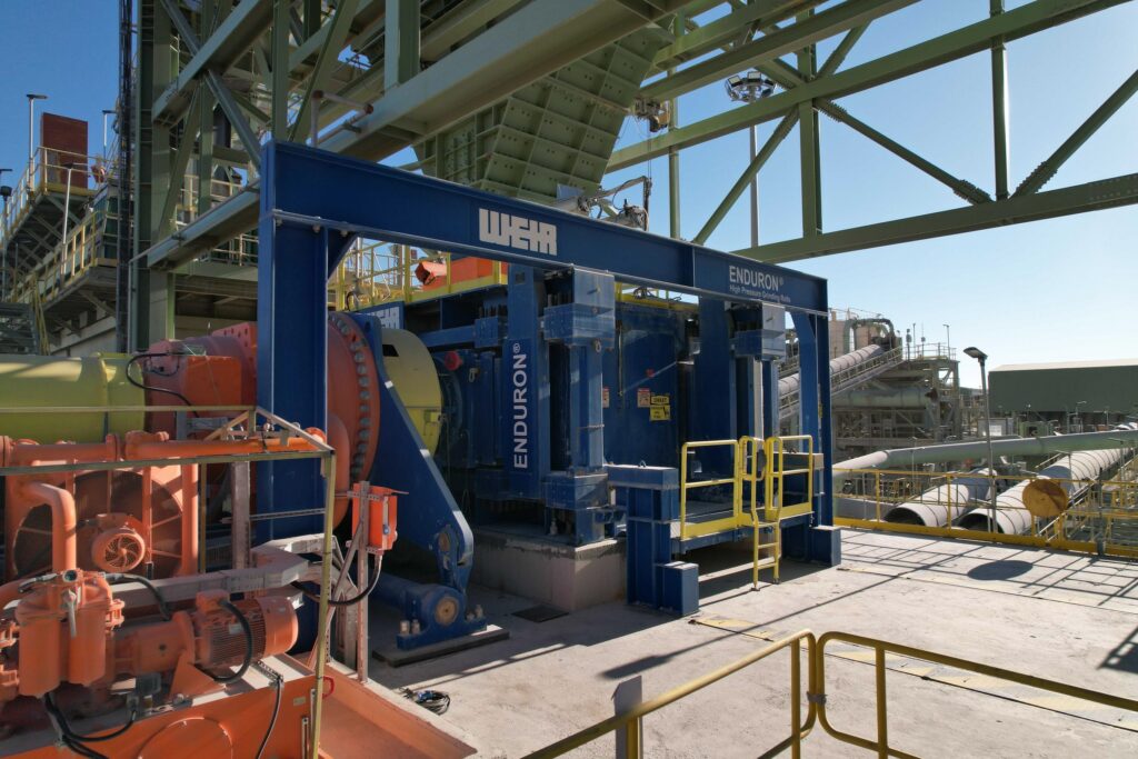 ENDURON HPGR technology has proven performance in reducing comminution energy by around 5 kWh per tonne.