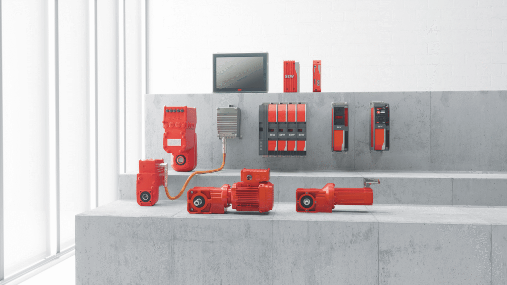 SEW-EURODRIVE combines motors, gear units, frequency inverters, controllers and software to deliver complete automation solutions for modern production environments.