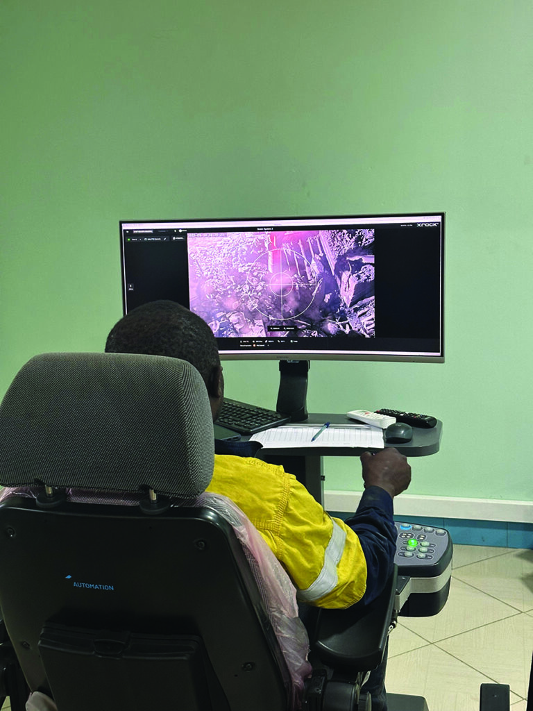 The Sandvik tele-remote option improves safety by allowing remote operation of applicable breaker boom systems.